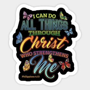 I Can Do All Things Through Christ Bible Verse Sticker